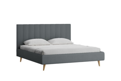 Мягкая кровать Астрид серый